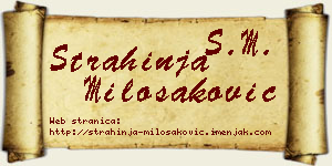 Strahinja Milošaković vizit kartica